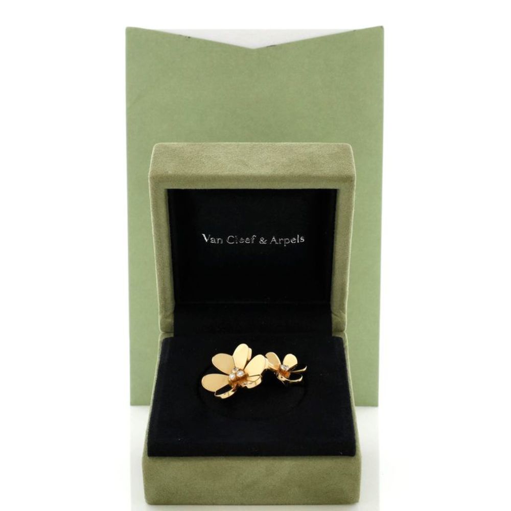 Van Cleef & Arpels Frivole Ring 18K Yellow Gold w/Diamonds size 5.75 Hold Hold - Picture 5 of 15